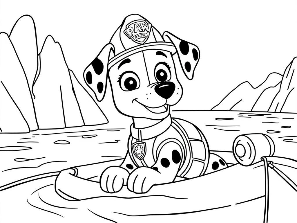 marshall paw patrol coloring sheet