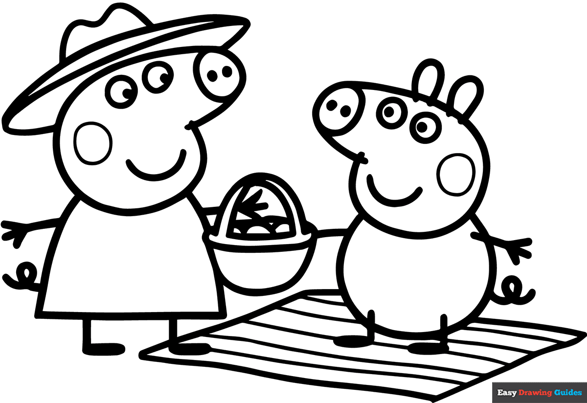 Peppa Pig Coloring Pages For Kids 11 Printable Sheets