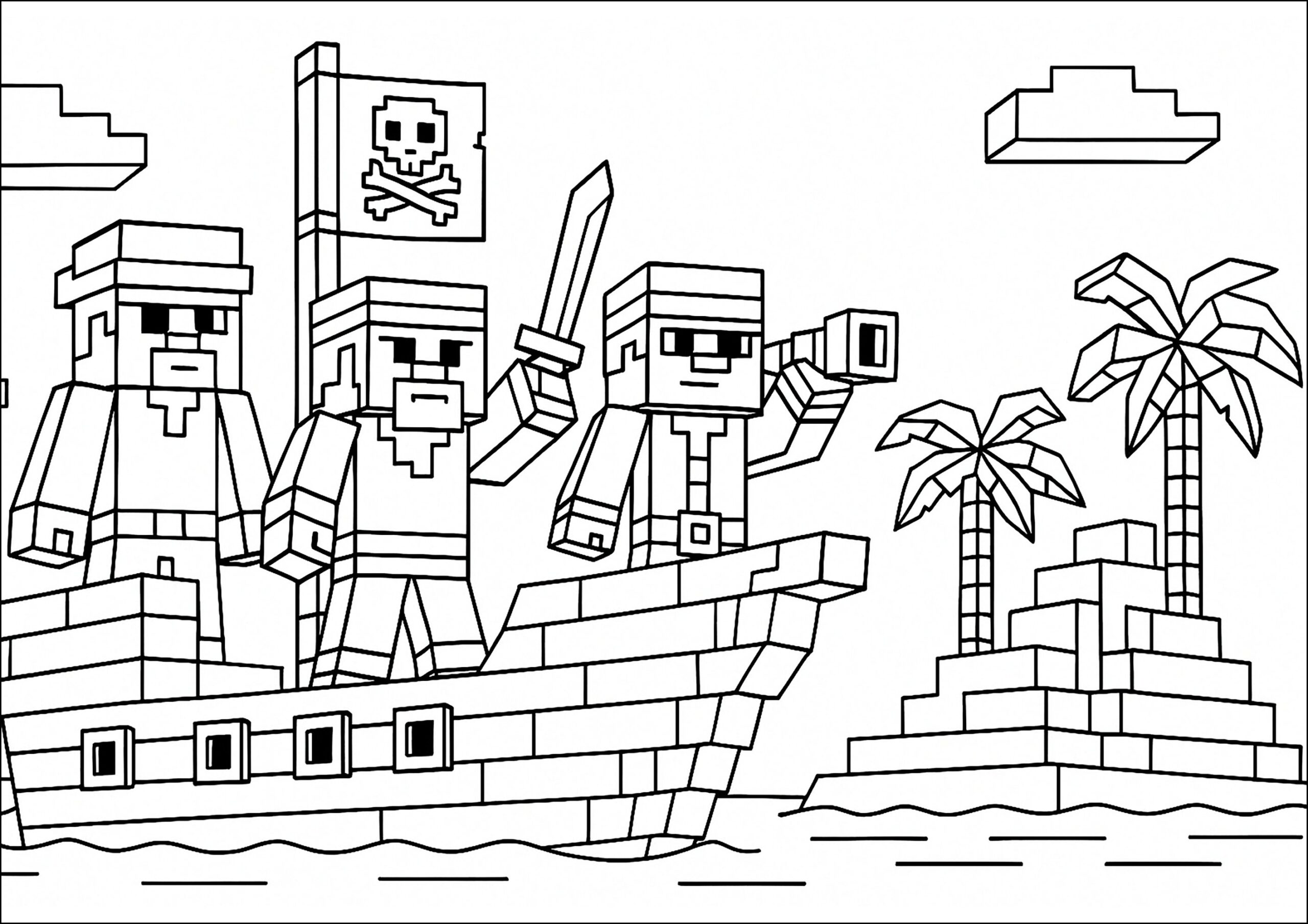printable minecraft coloring pages