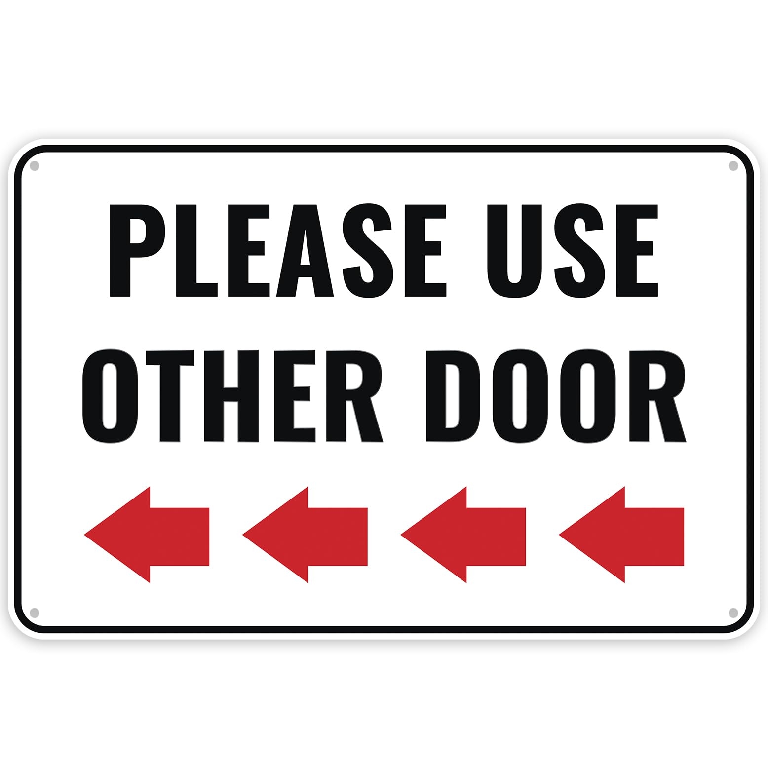 Please Use Other Left Door Sign 12 X 8 Aluminium Arrow For Other Entrance 1 Piece Amazon de DIY Tools