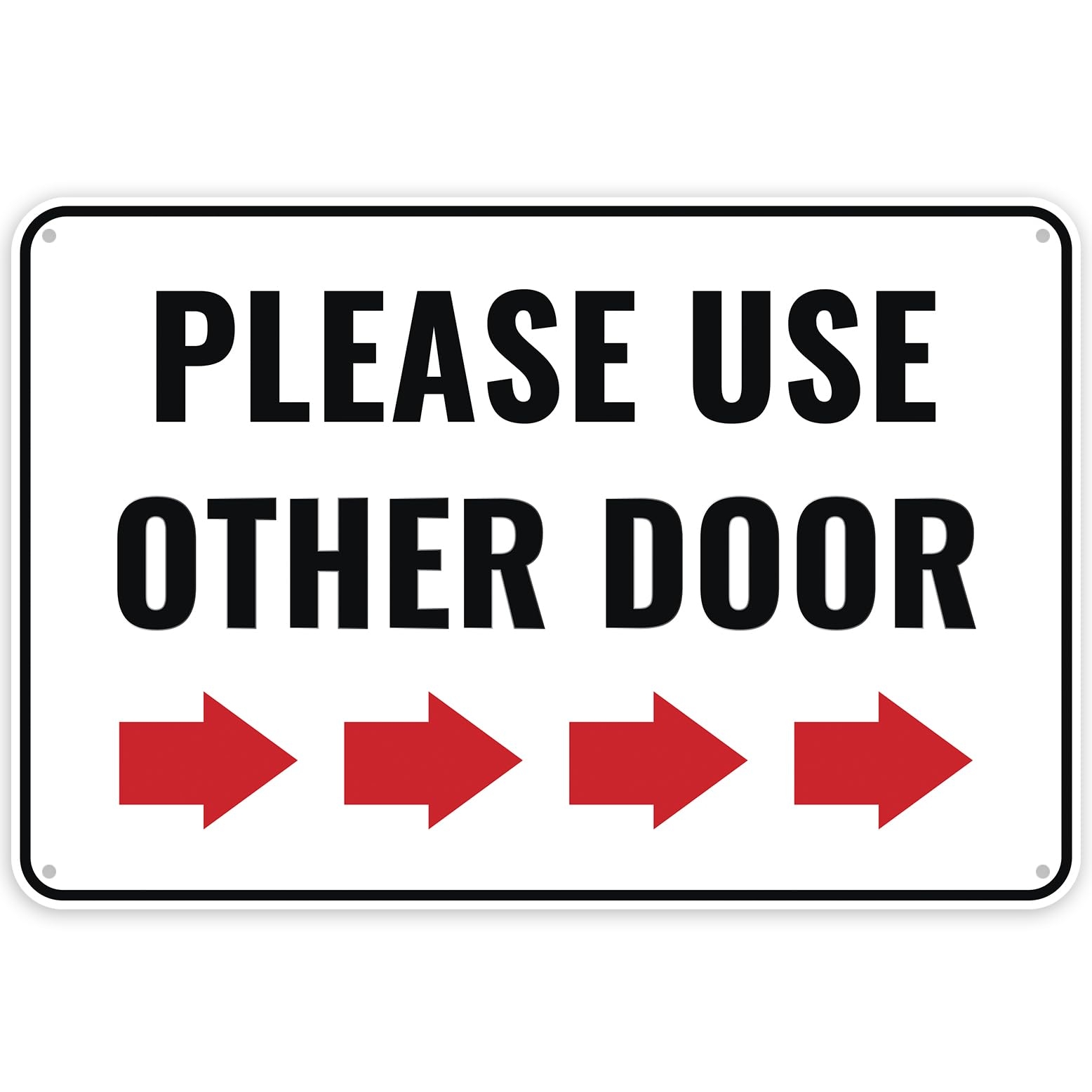 Please Use Other Right Door Sign 12 X 8 Aluminium Arrow For Other Entrance 1 Piece Amazon de DIY Tools