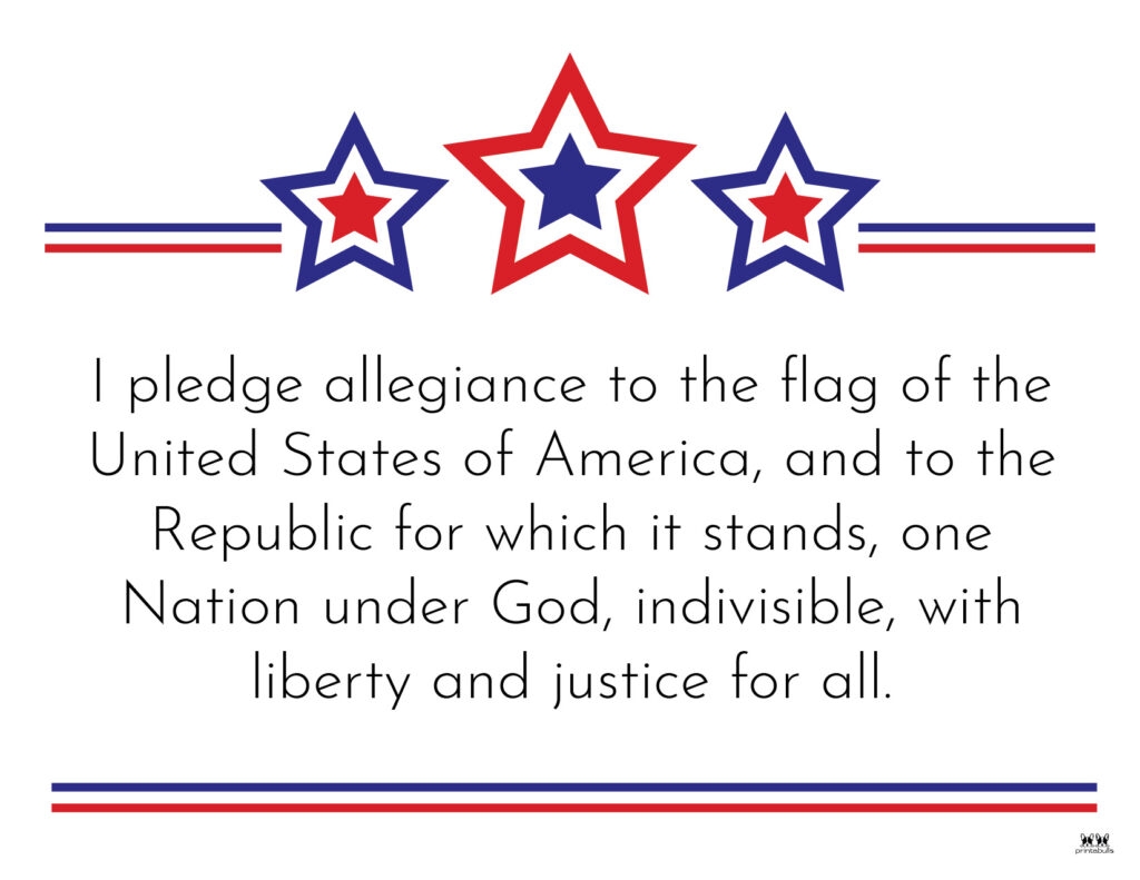 Pledge Of Allegiance Words 20 FREE Printables Printabulls