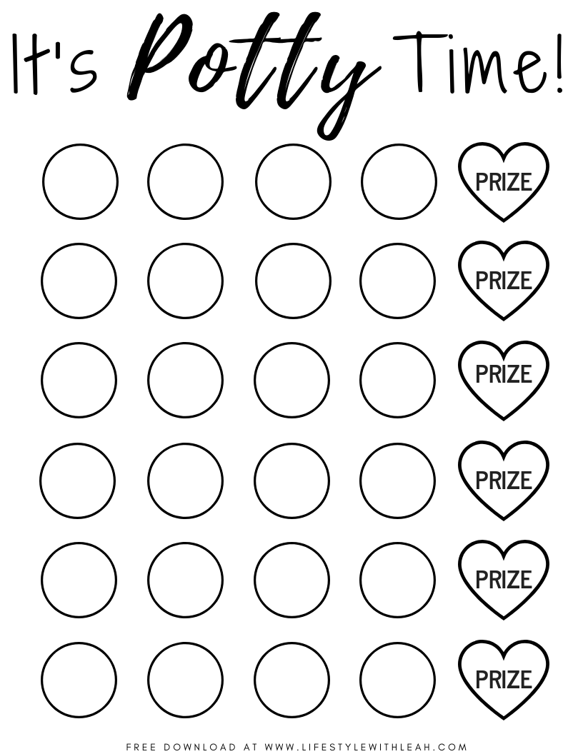free printable potty charts