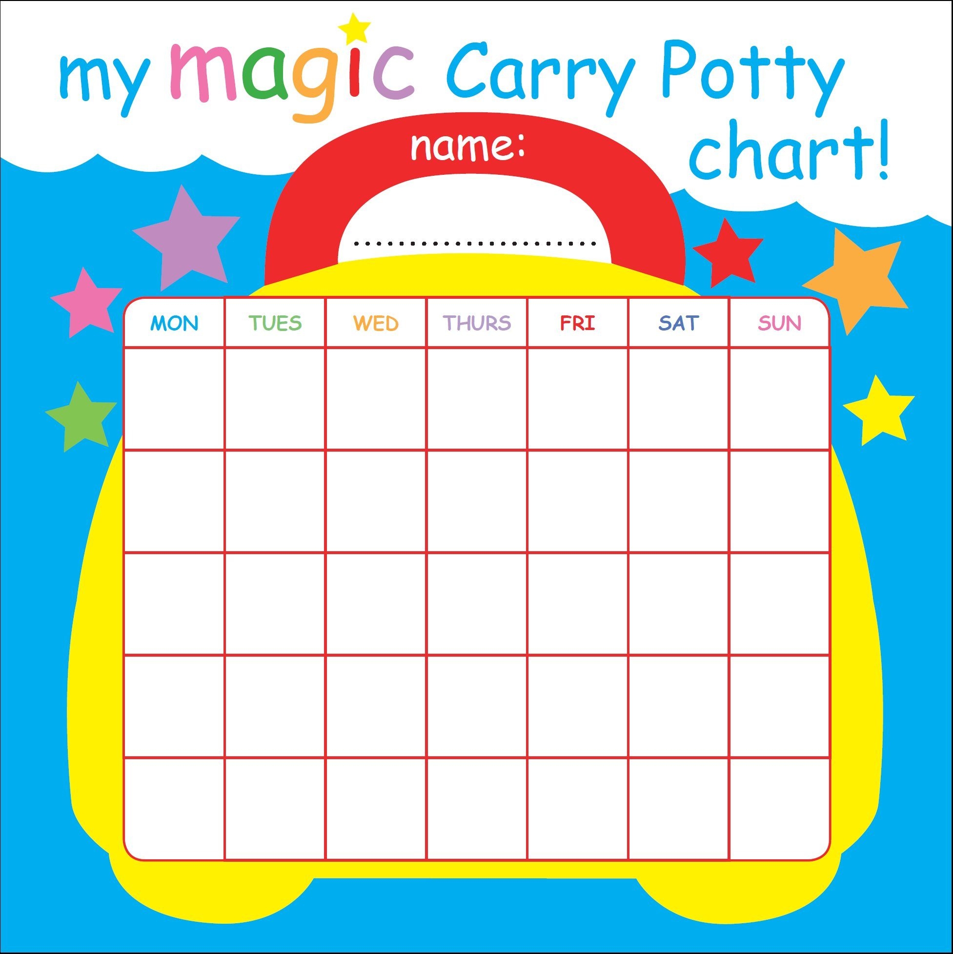 Potty Training Toilet Printable Sticker Chart For Potty Training Printable PDF