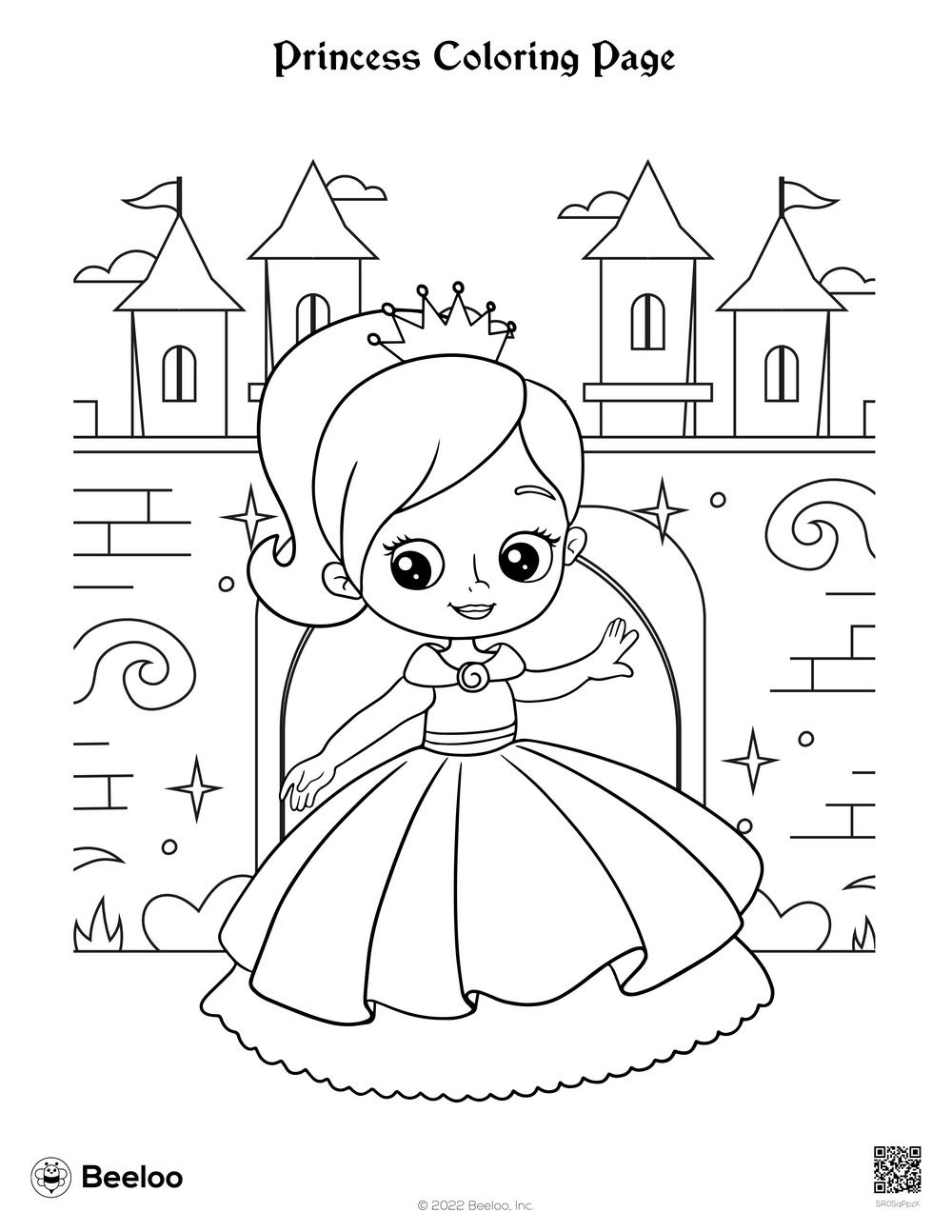 princess colouring pages printable
