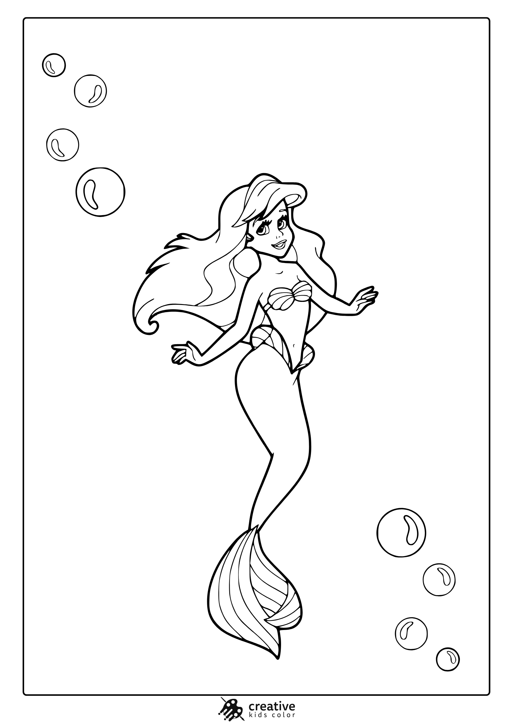 free princess color sheets