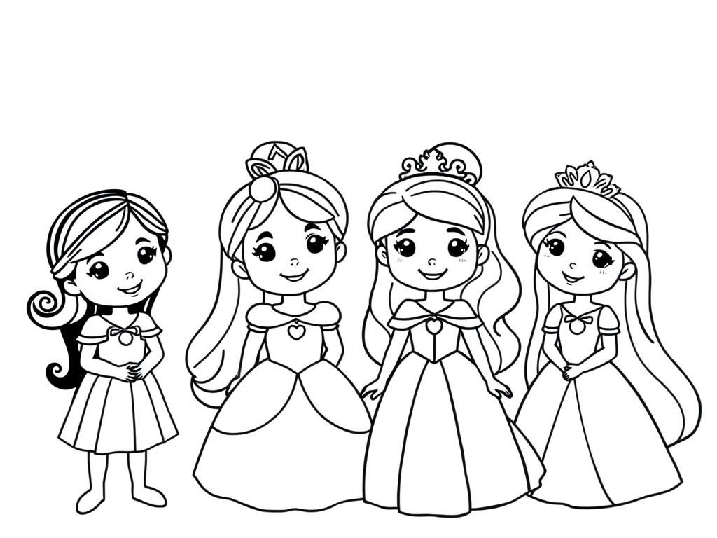 free princess coloring pages