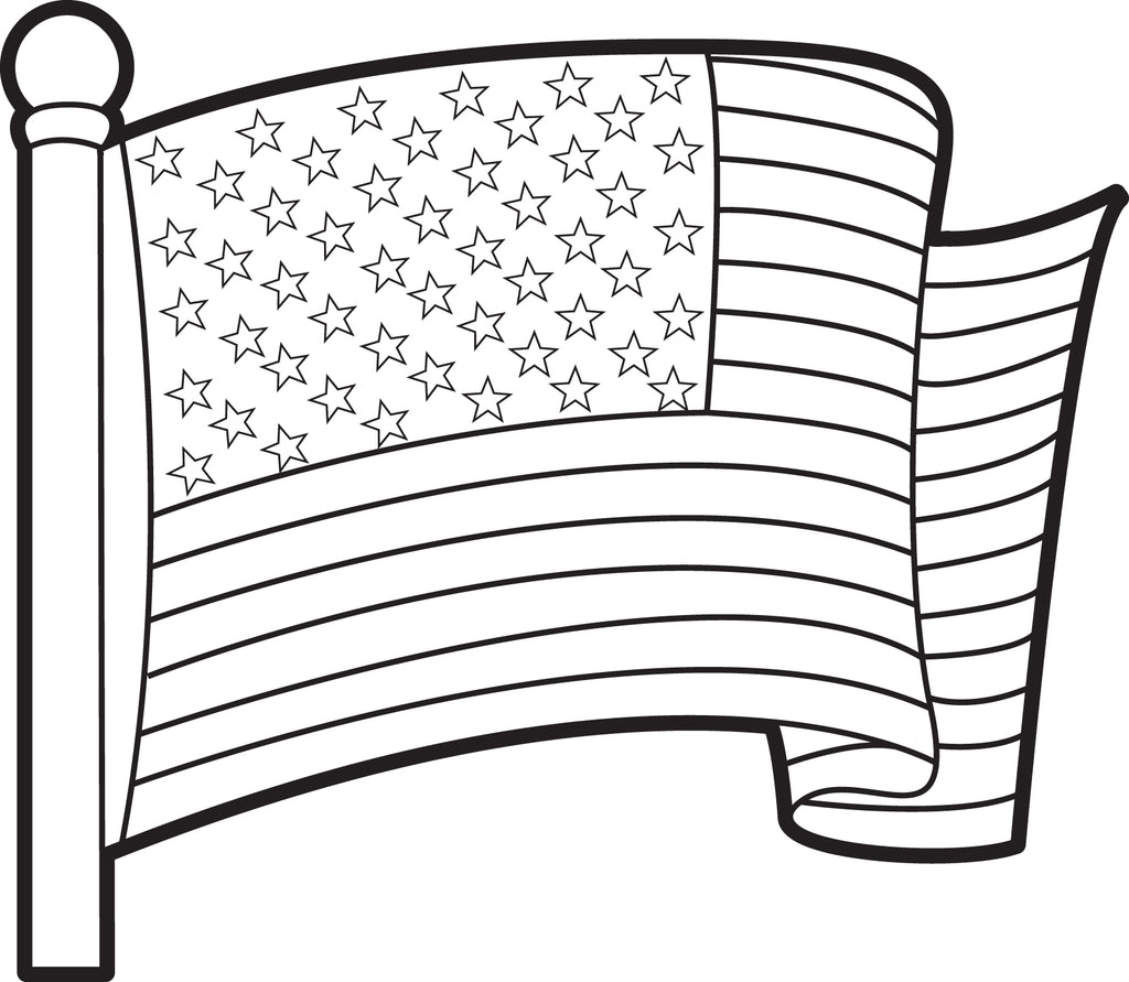 Printable American Flag Coloring Page For Kids SupplyMe Worksheets Library
