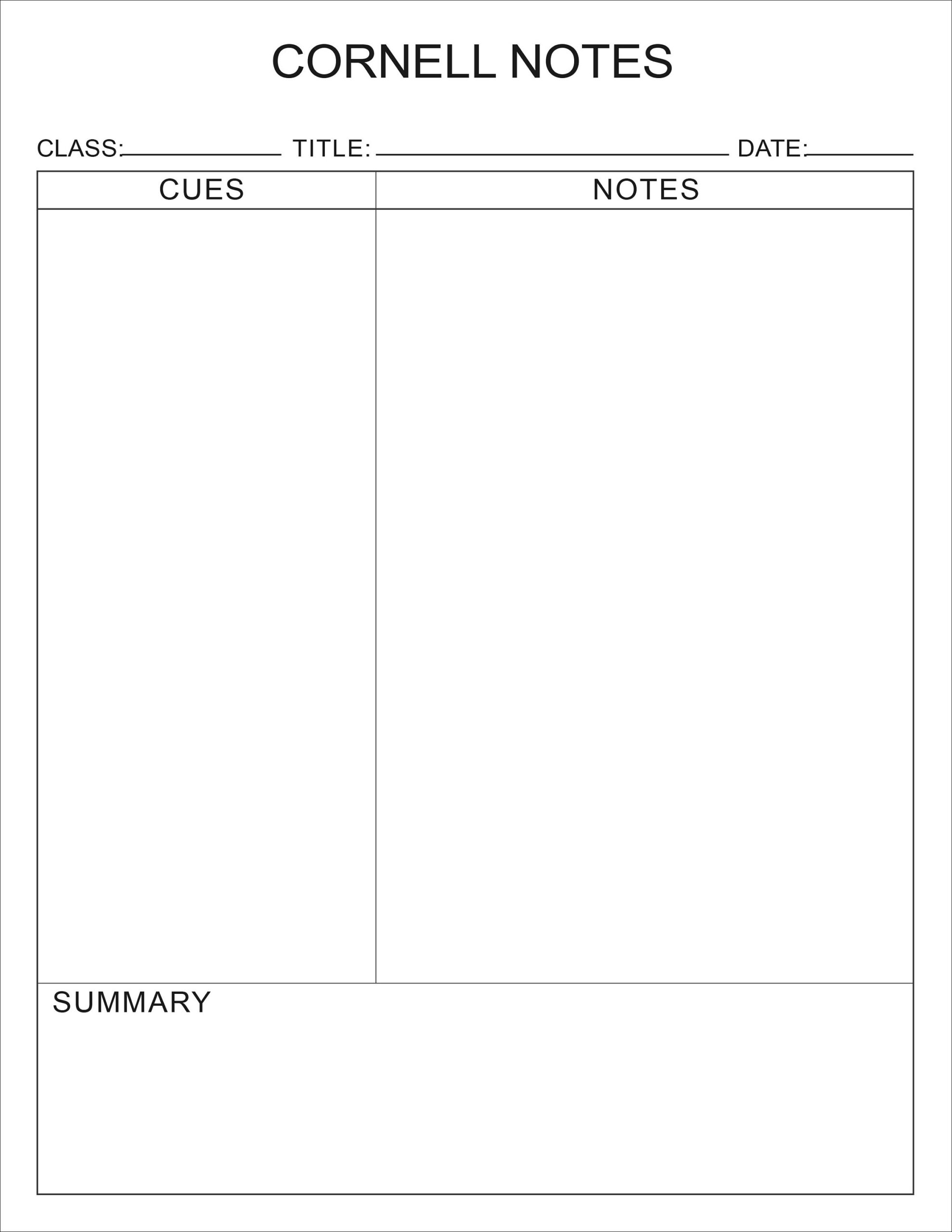 cornell note taking template