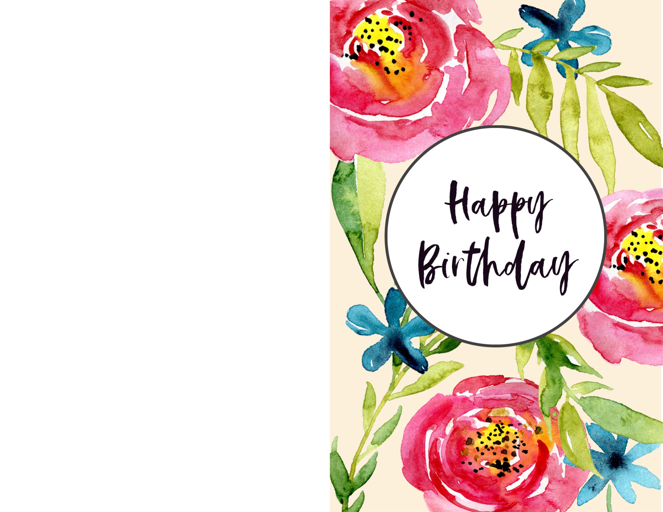 free birthday cards to print