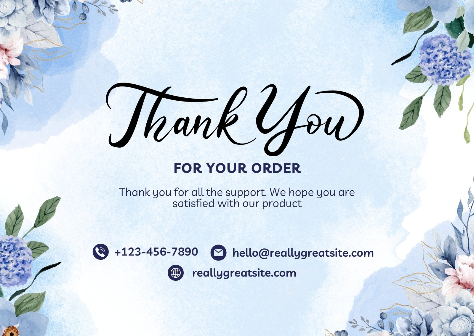 Printable Customizable Thank You Card Templates Canva