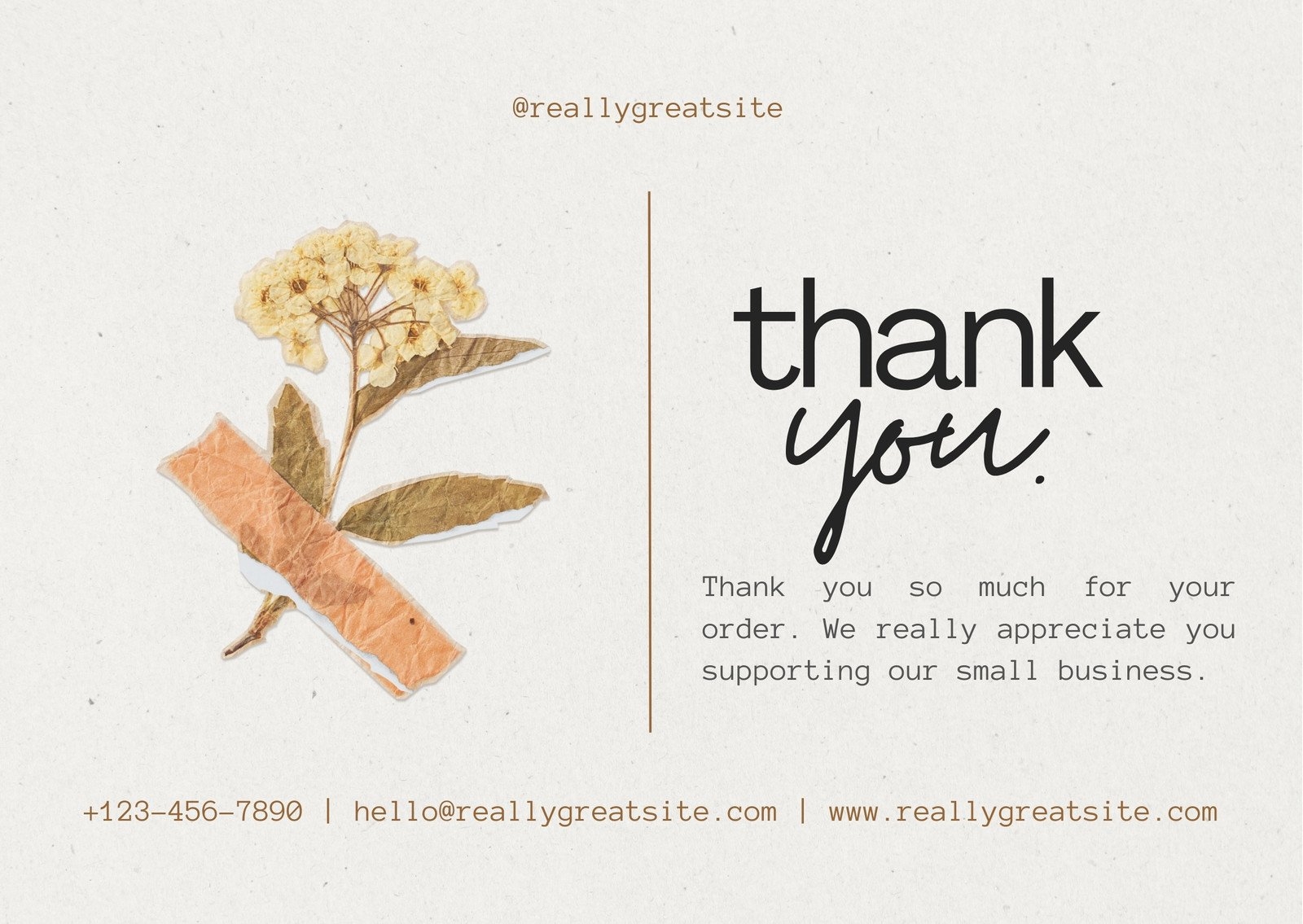 thank you card template