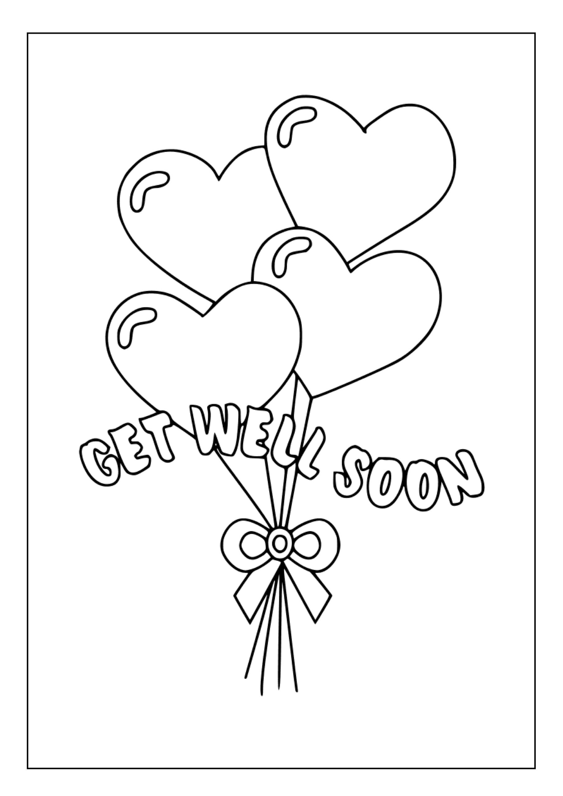 Printable Get Well Soon Coloring Pages For Kids Adults 35 Pages Instant Digital Download PDF Cute Best Wishes Cards Coloring Sheets Etsy New Zealand