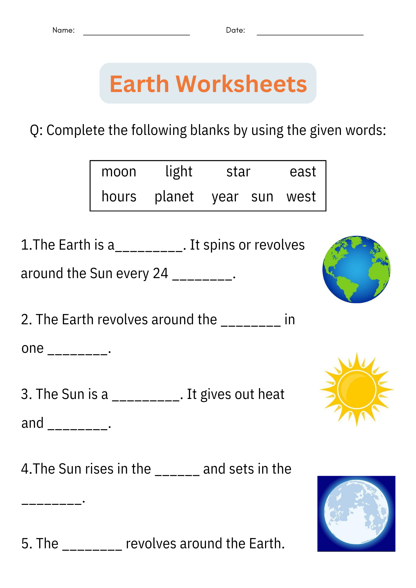 printable science worksheets