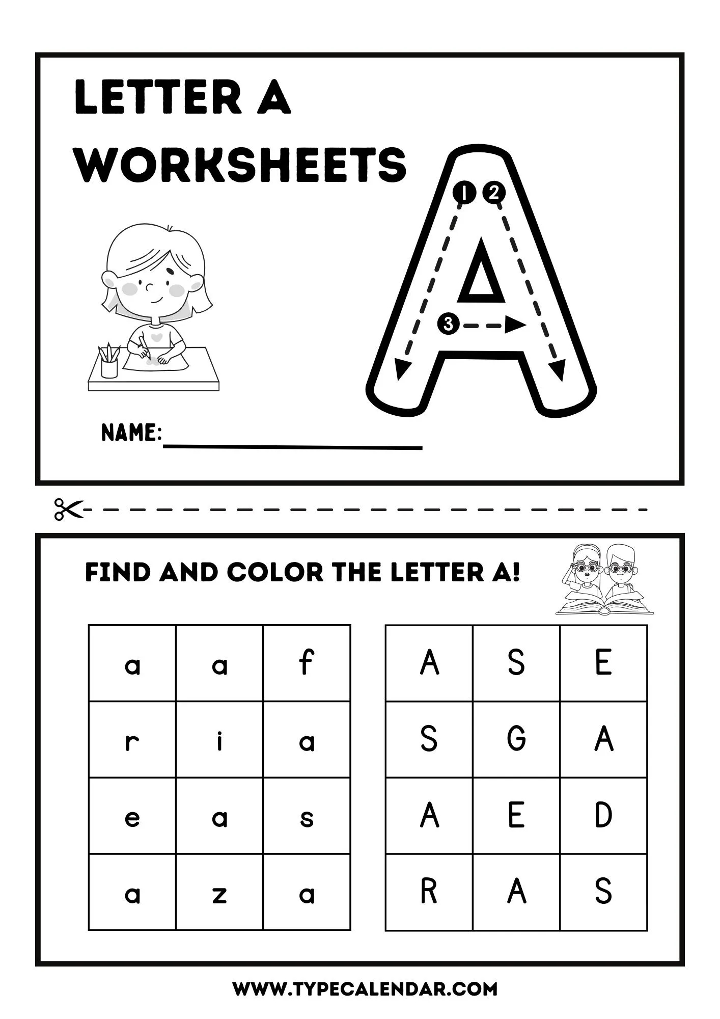 printable alphabet worksheets