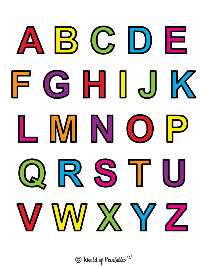 free printable alphabets letters