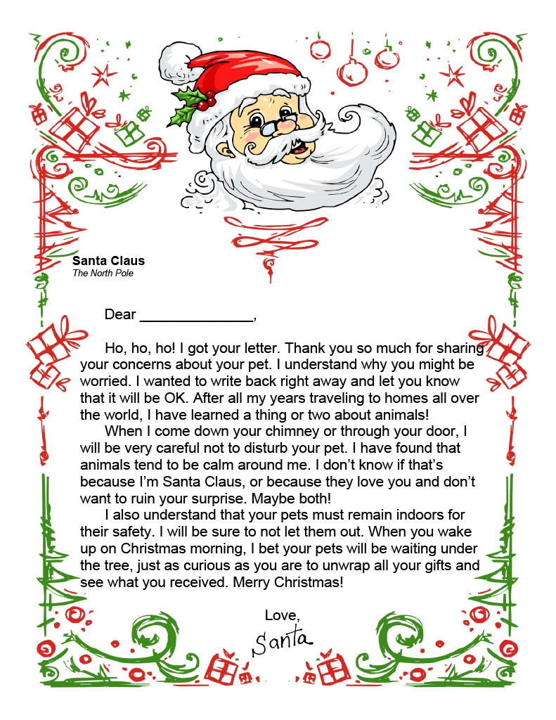 Printable Letters From Santa Free Printables