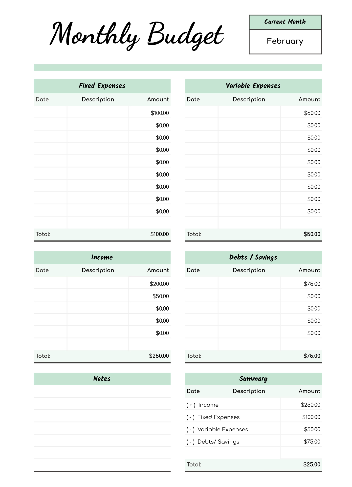 Printable Monthly Budget Free Google Sheets Excel Template Gdoc io Printable Monthly Budget Free Google Sheets Excel Template Gdoc io