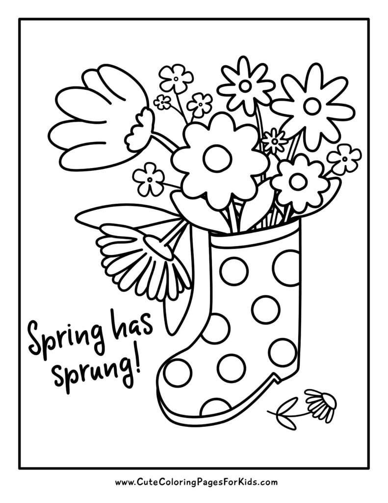 coloring sheets for spring