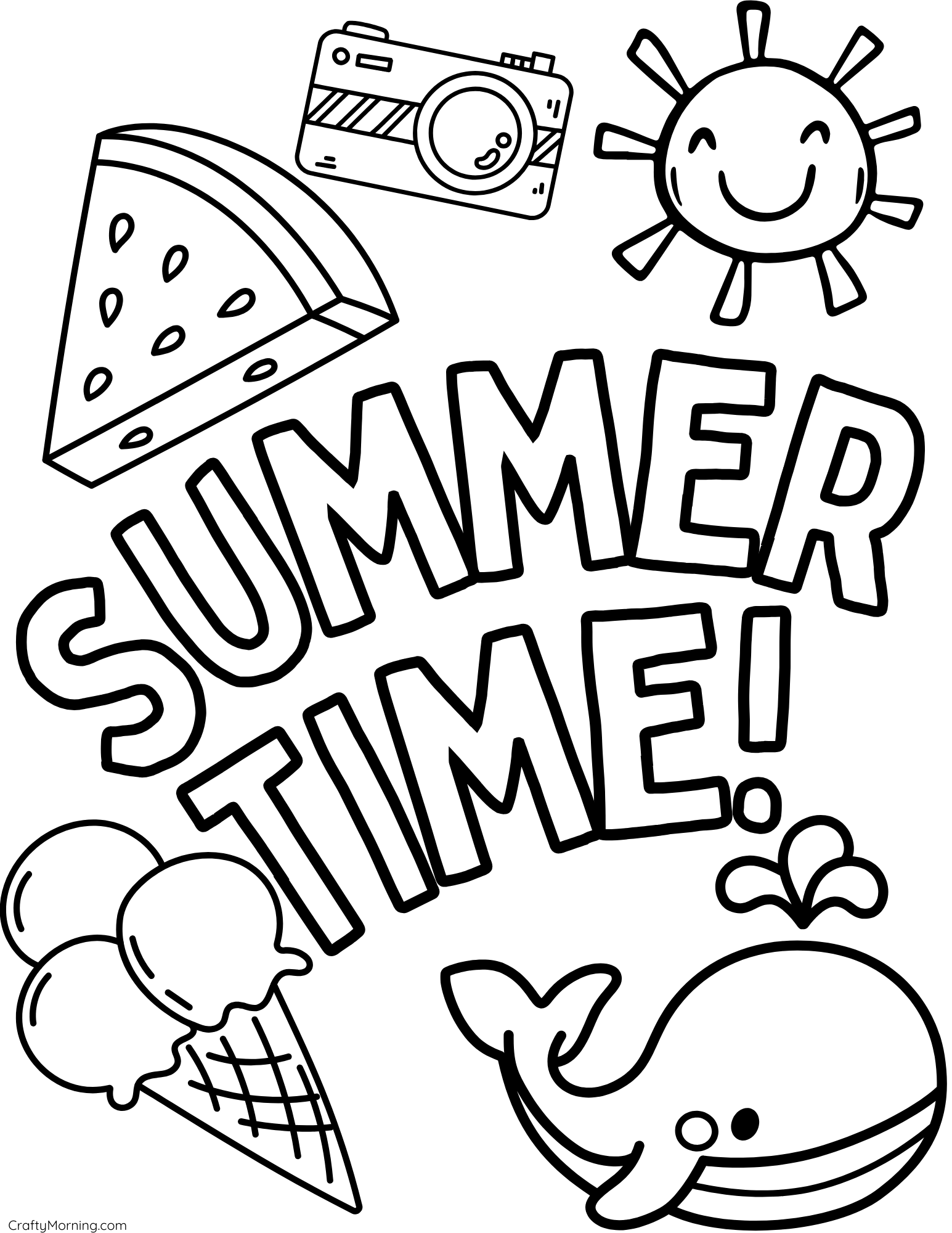 Printable Summer Coloring Pages Crafty Morning