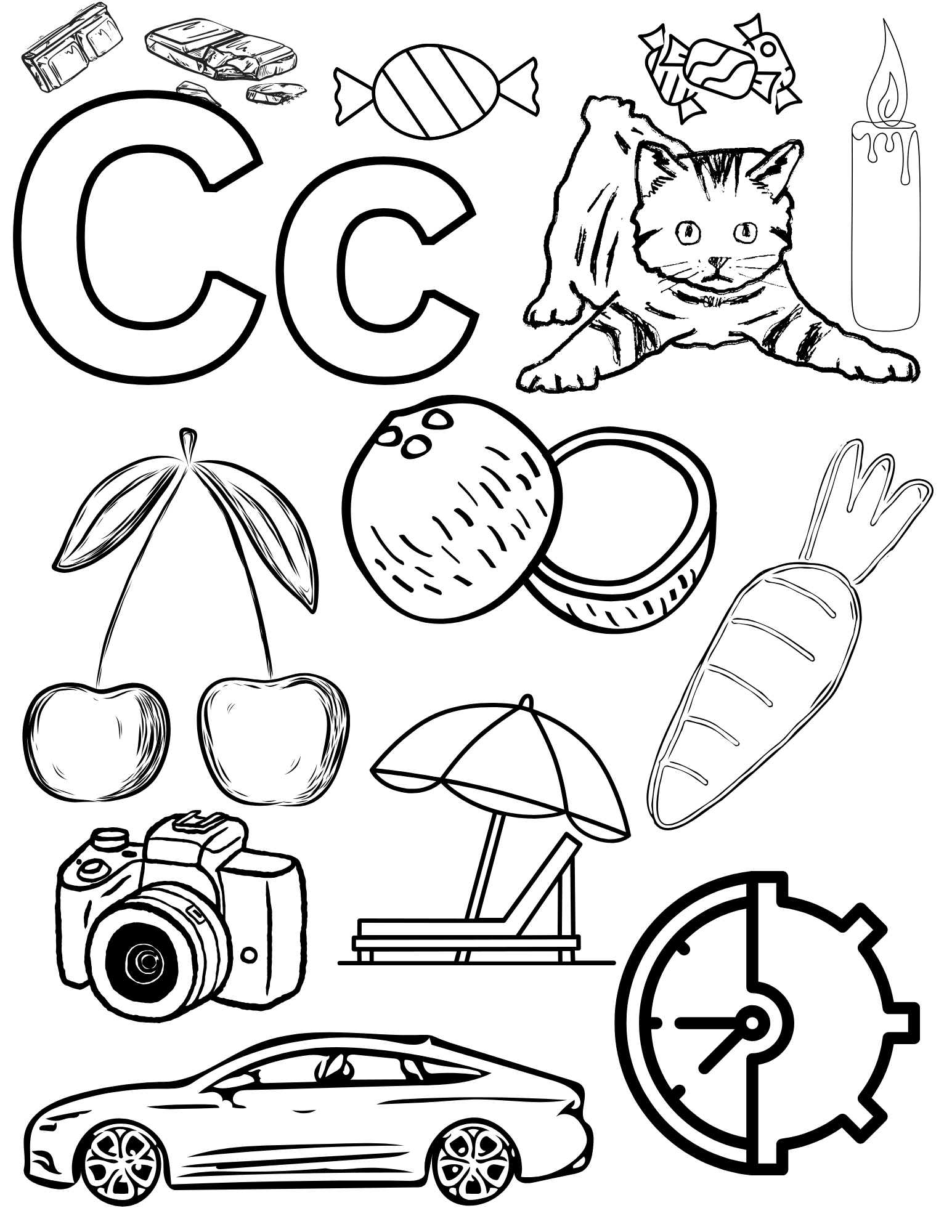 letter c coloring page letter c coloring page