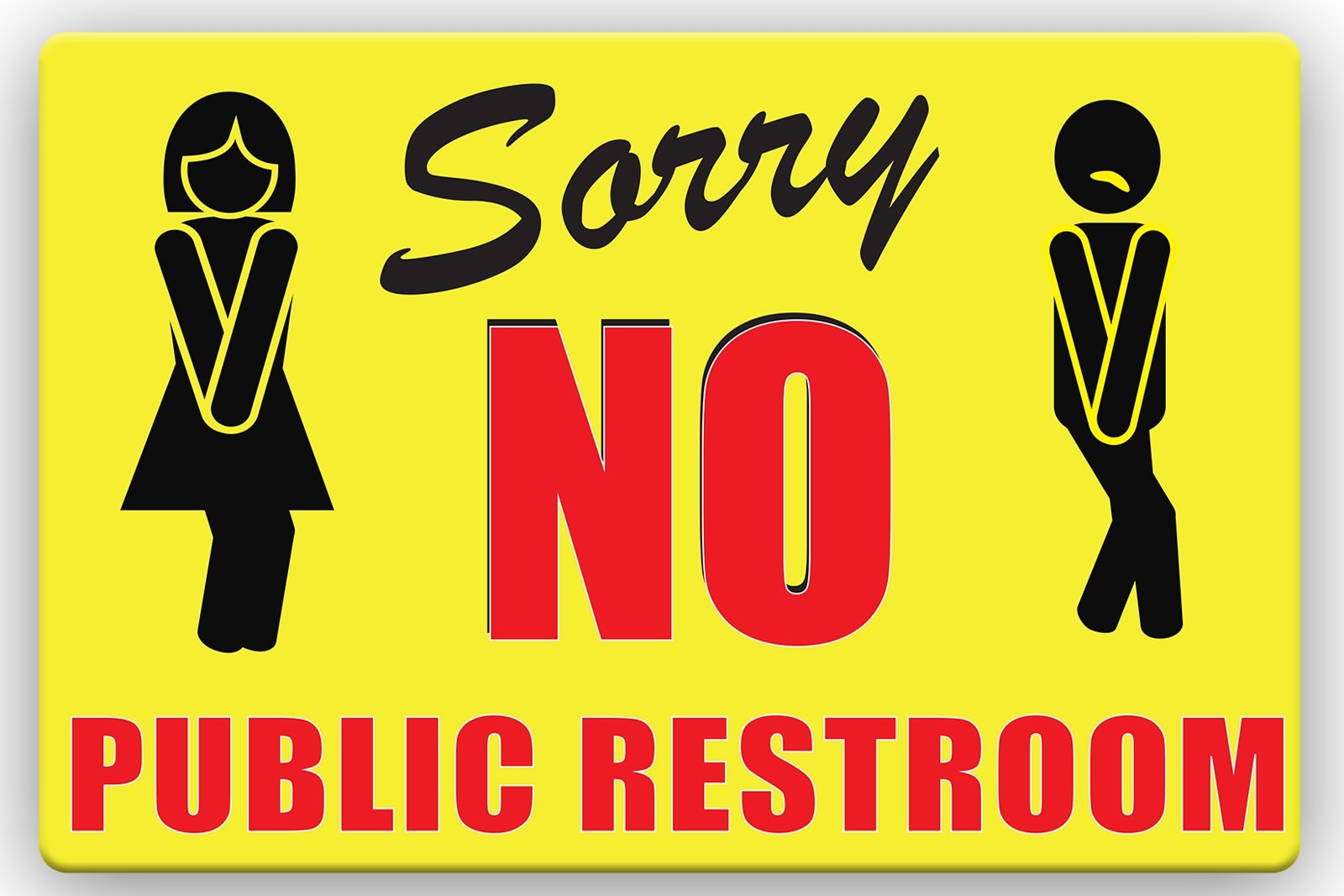 Pro Image Sorry No Public Restroom Bathroom Sign PVC 12 X 8 Inches Friendly Design Amazon de Stationery Office Supplies