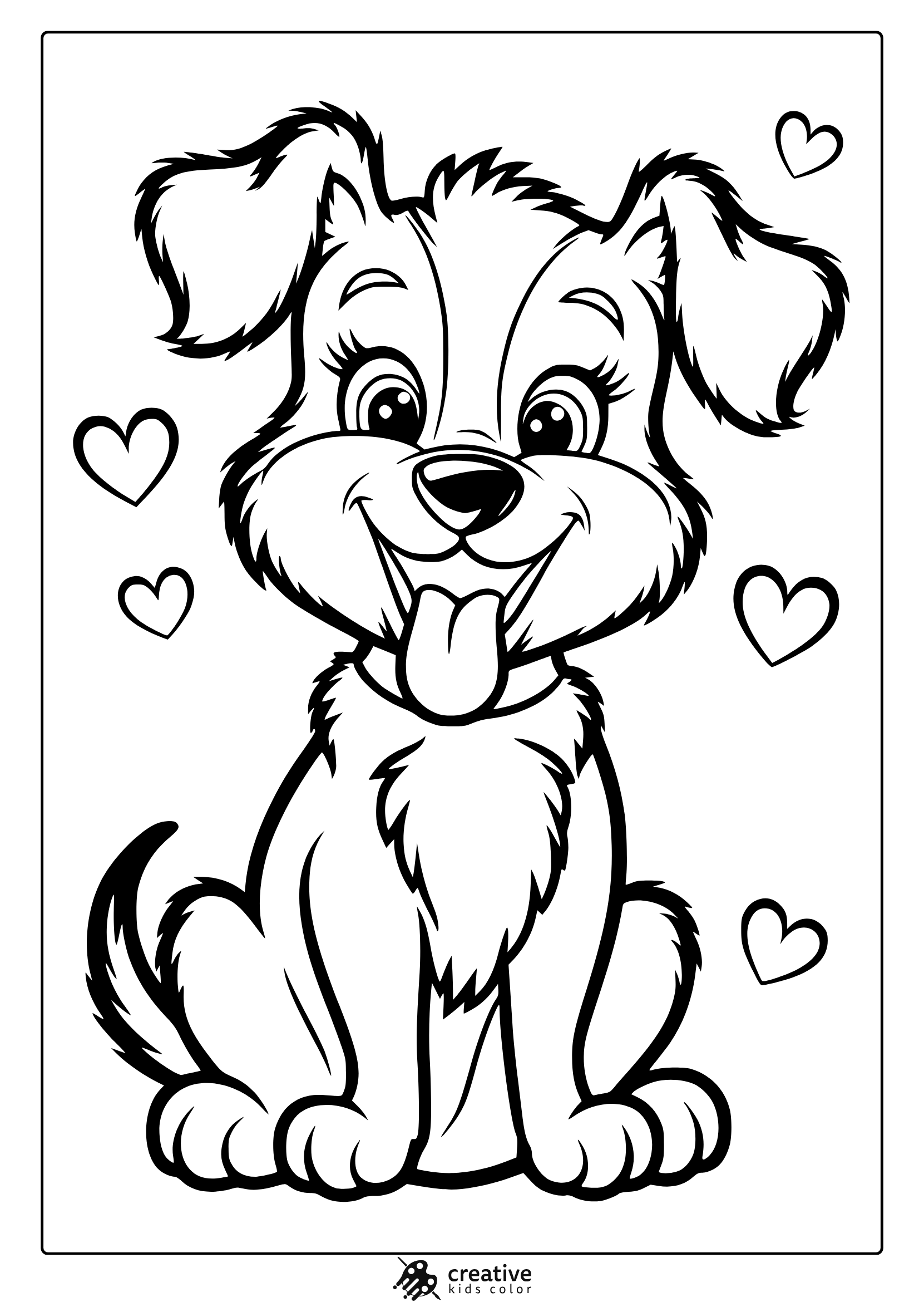 Puppy Coloring Pages 25 Free Printable PDF 