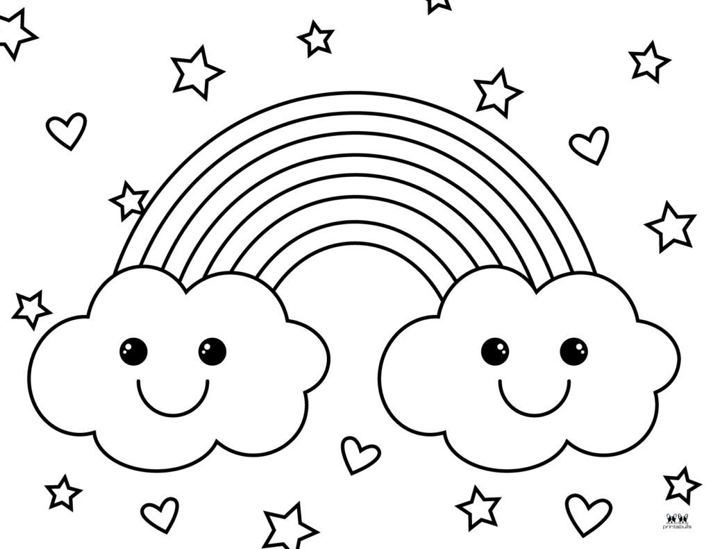 Rainbow Coloring Pages 50 FREE Printable Pages Printabulls Worksheets Library