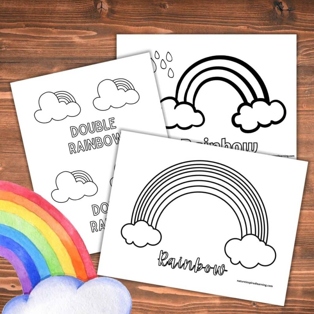 free rainbow coloring sheet