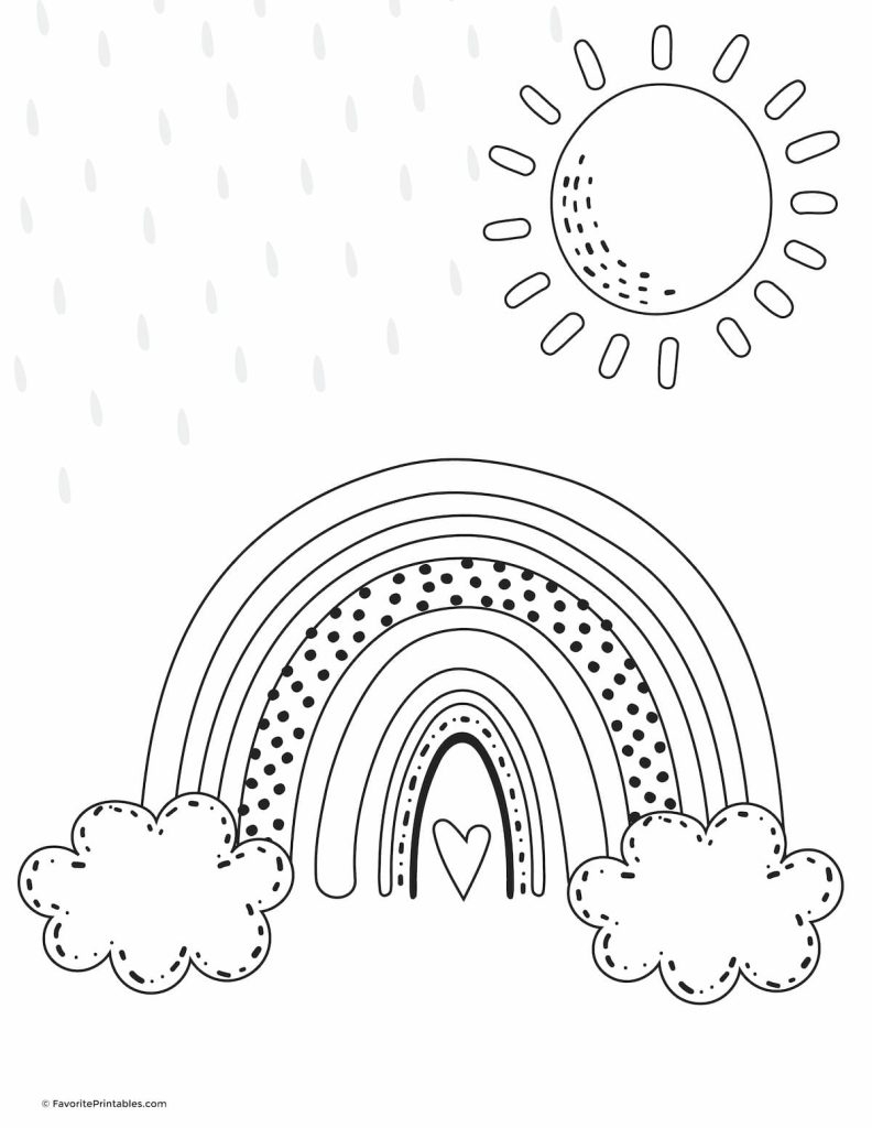 Rainbow Coloring Pages FREE Printables Favorite Printables