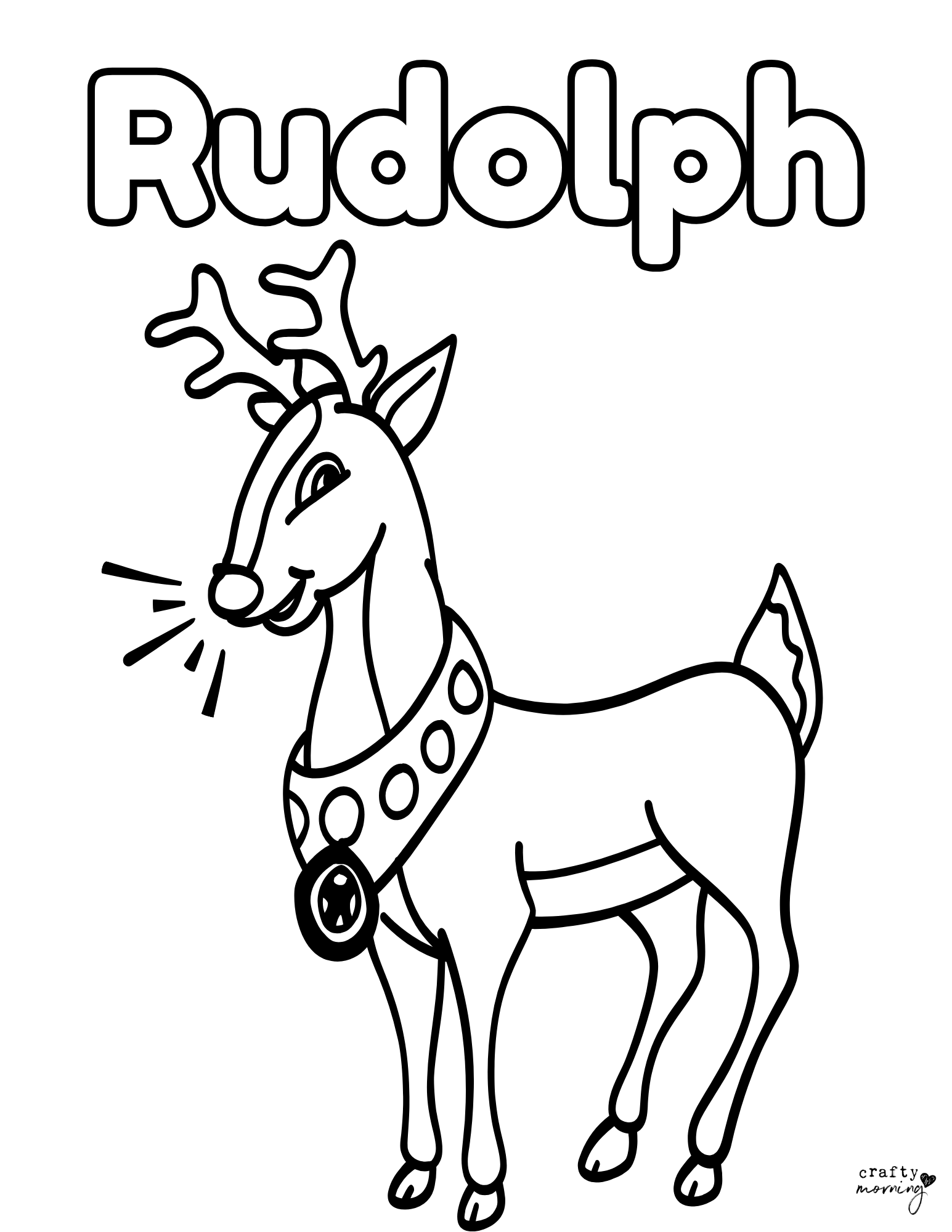 Reindeer Coloring Pages Crafty Morning