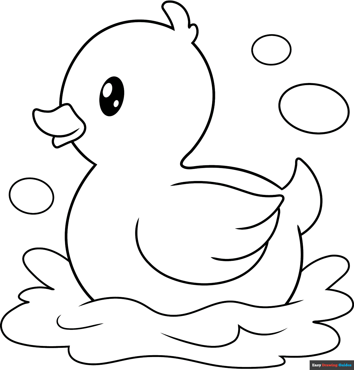 duck colouring in pages