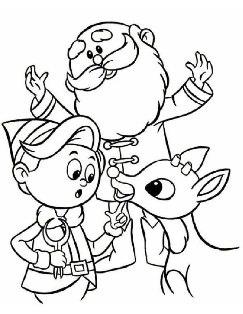 colouring pages of elves