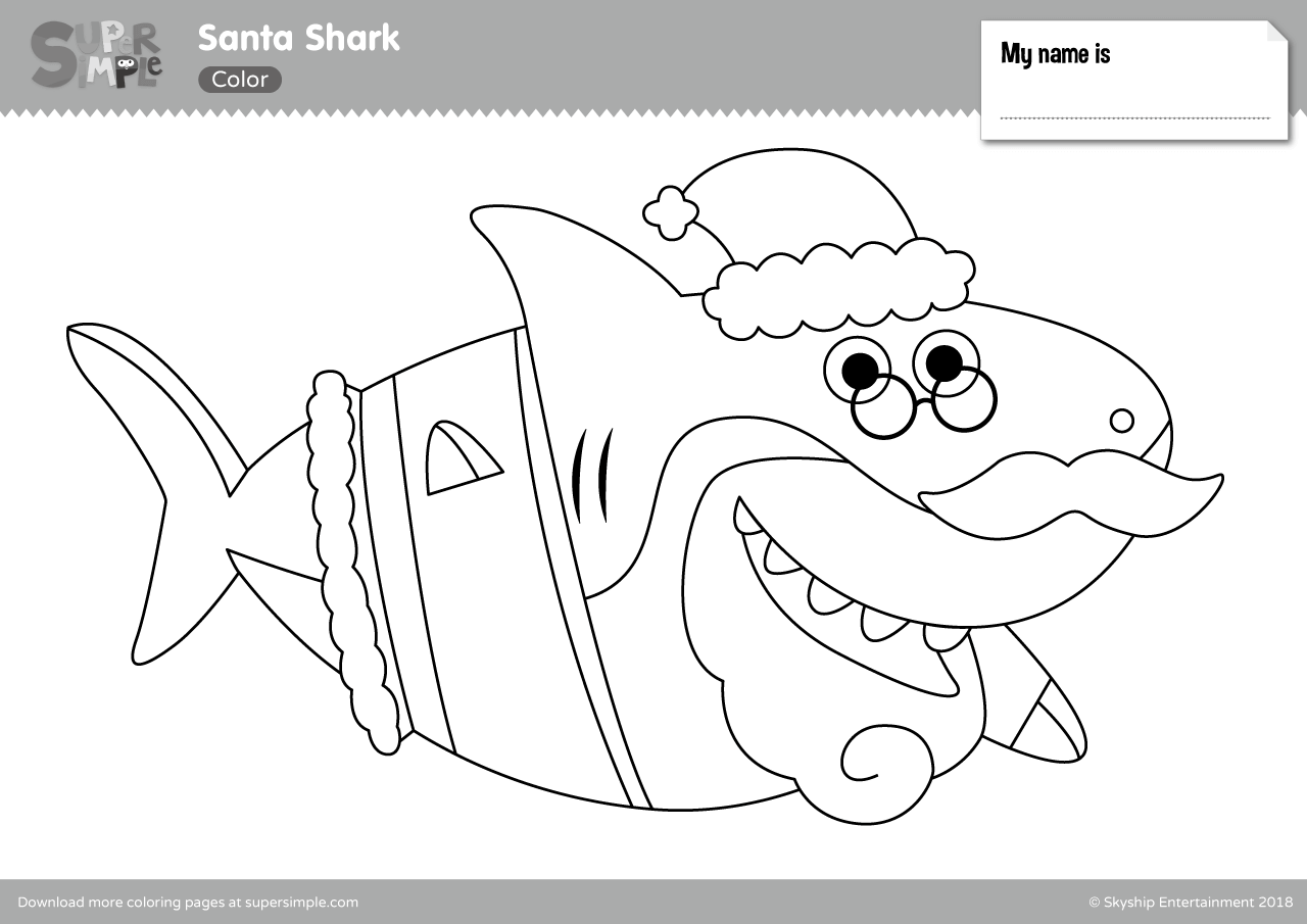 shark picture to color