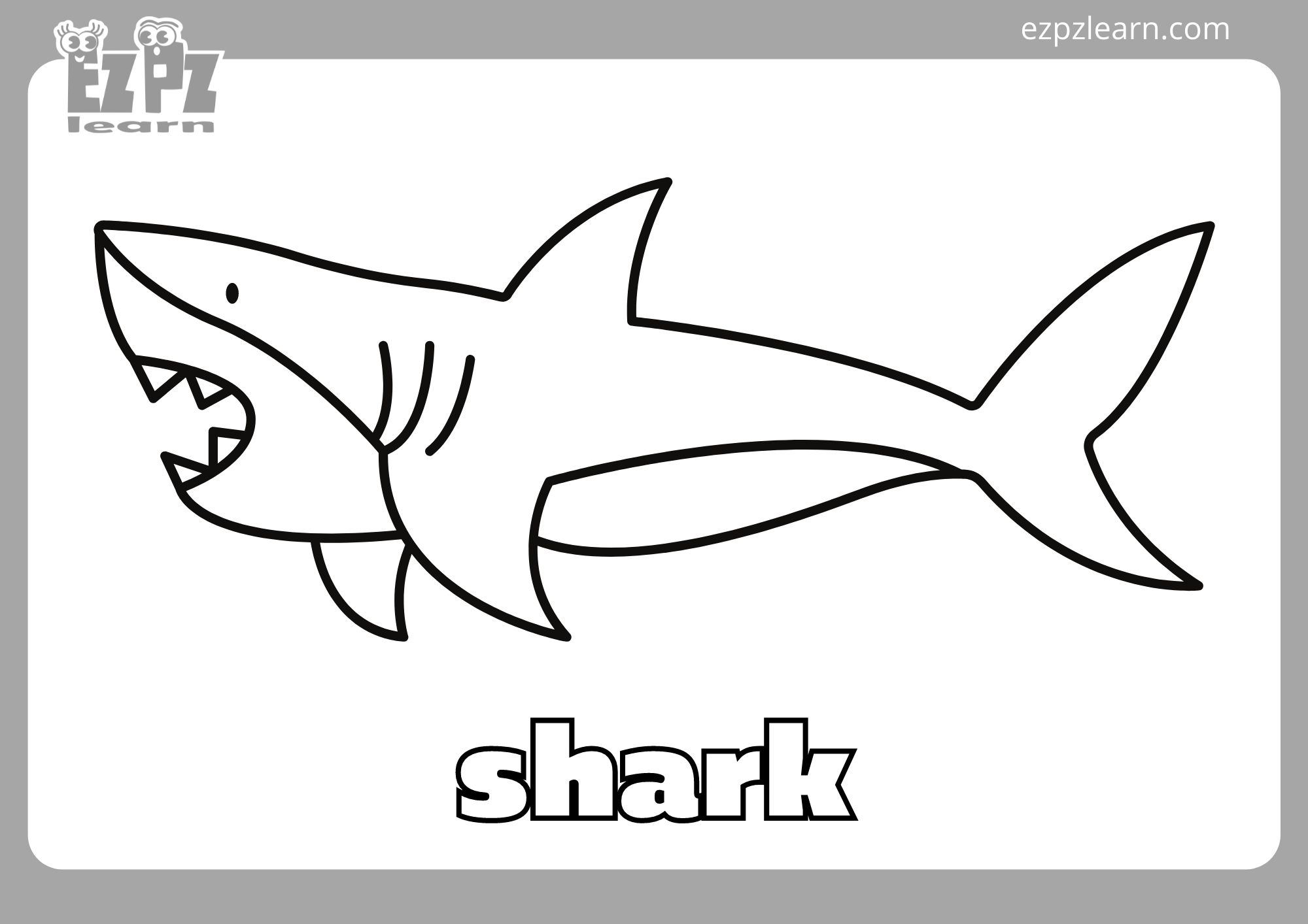 printable shark coloring pages