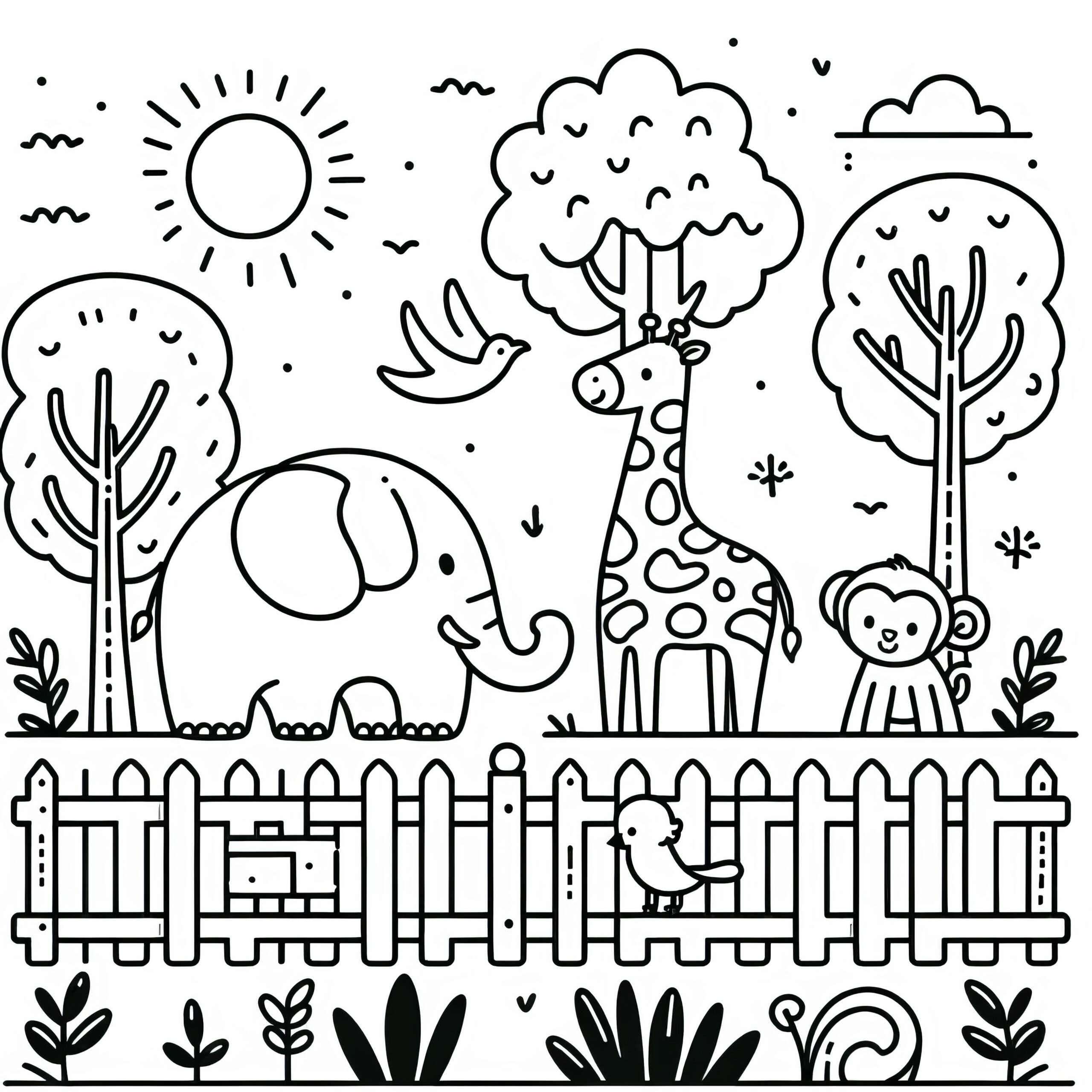 zoo animal coloring sheets