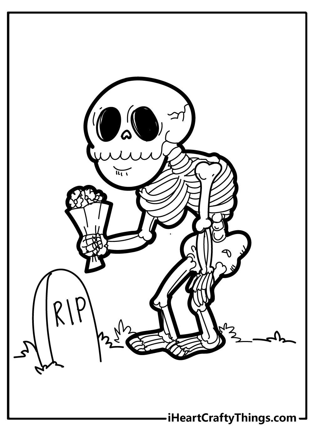 coloring pages of skeletons