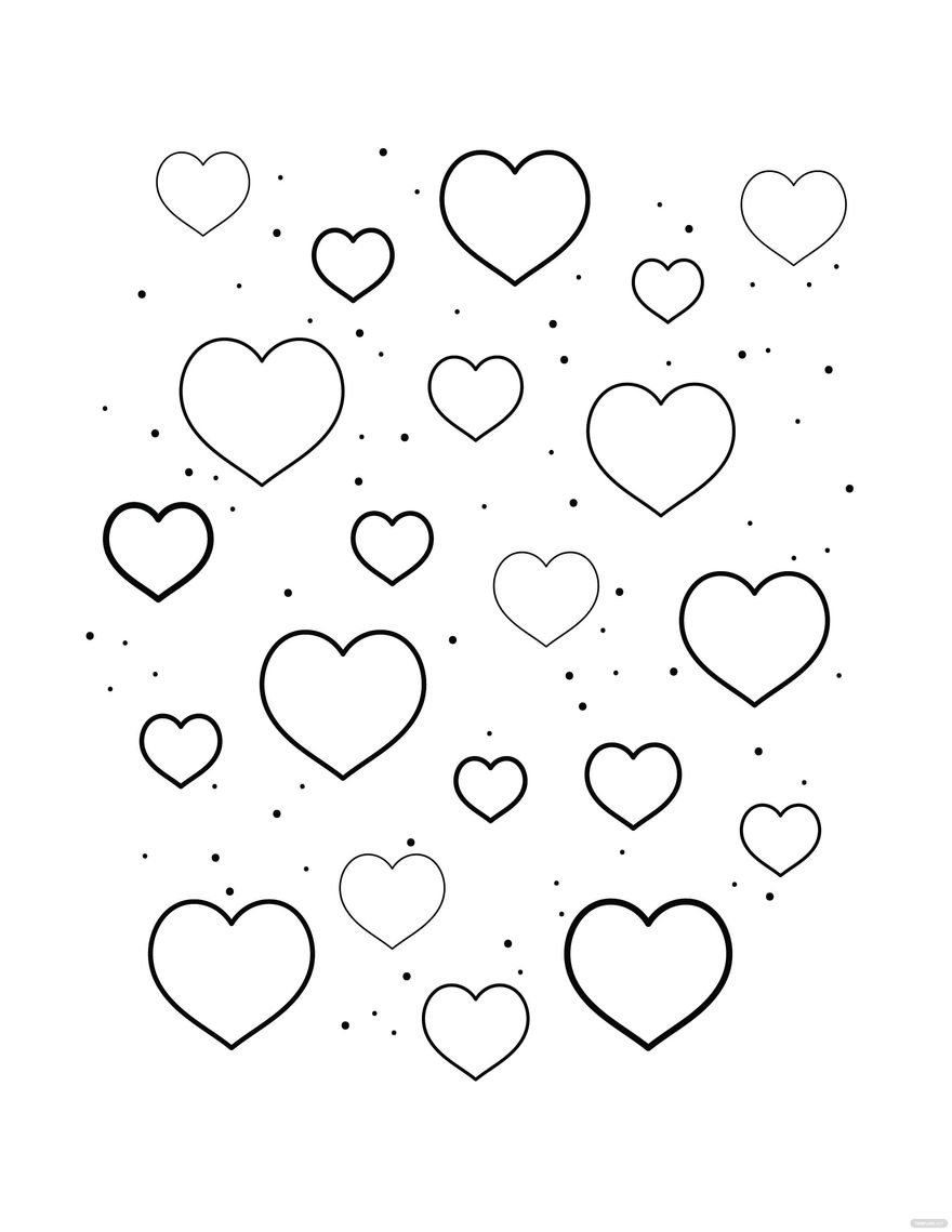 heart shape coloring pages