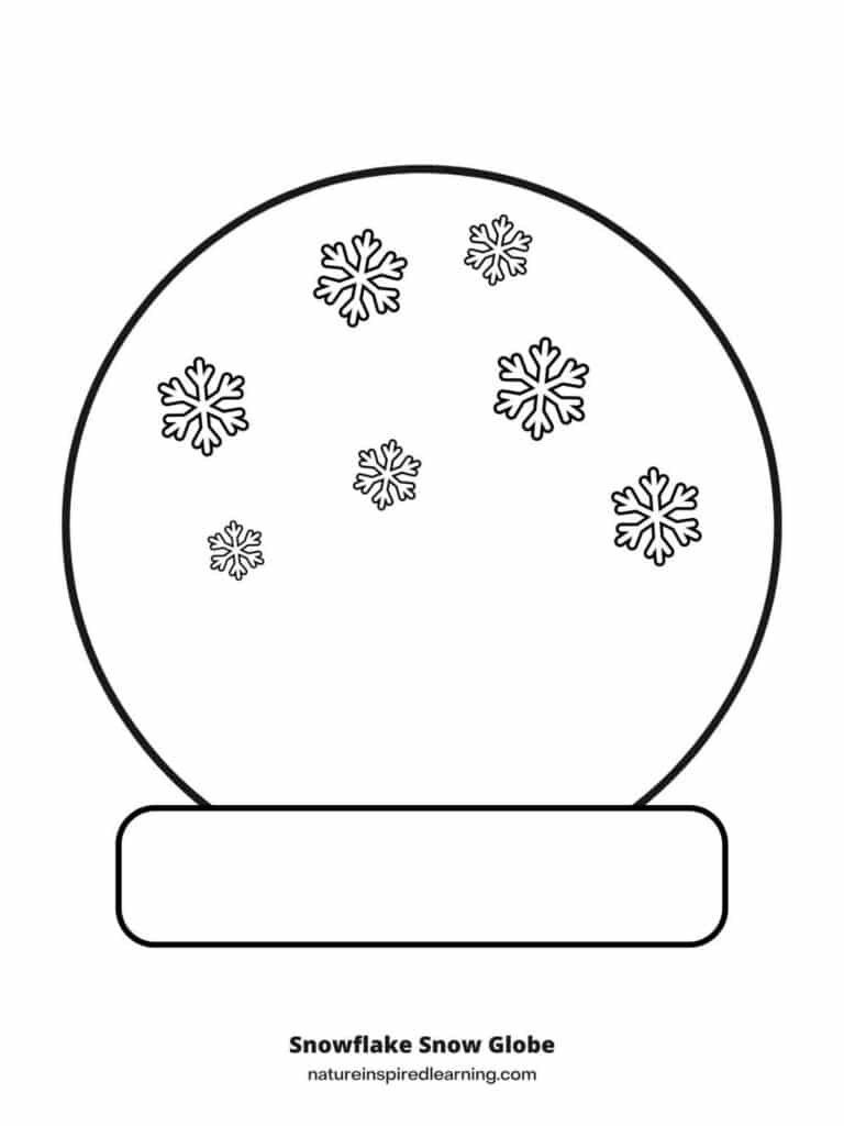 snow globe coloring page