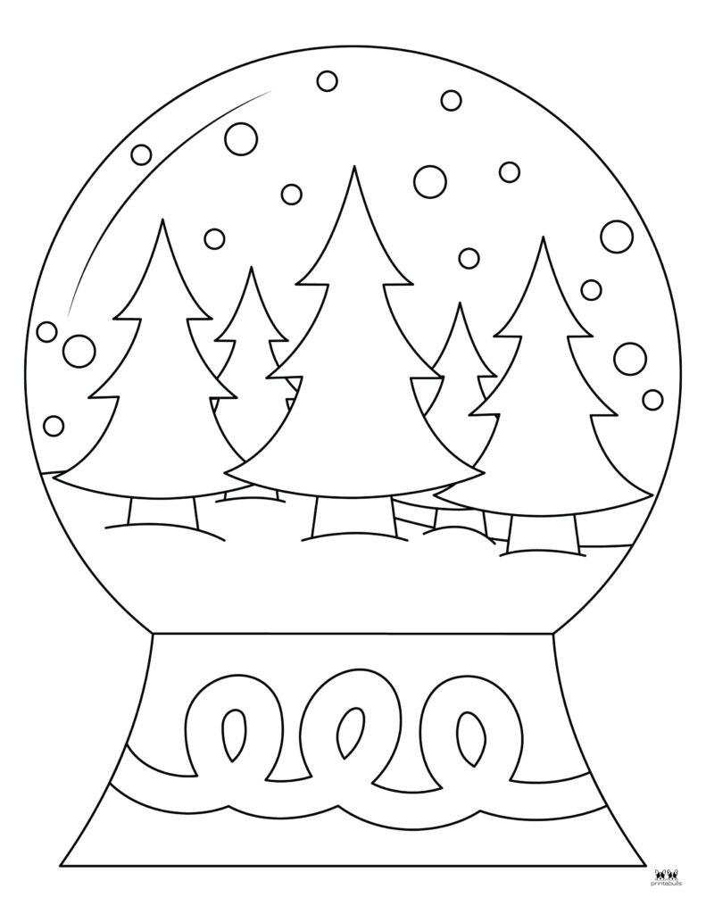 Snow Globe Coloring Pages Templates 25 Pages Printabulls