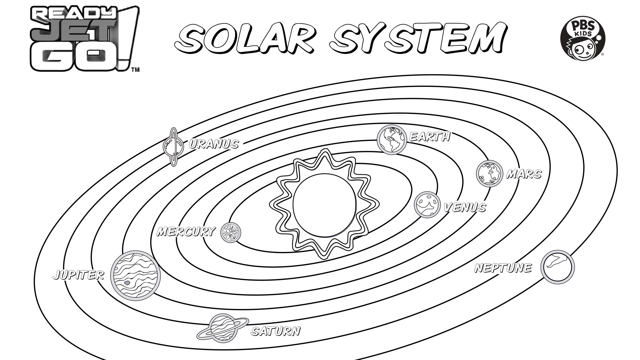 solar system coloring sheet