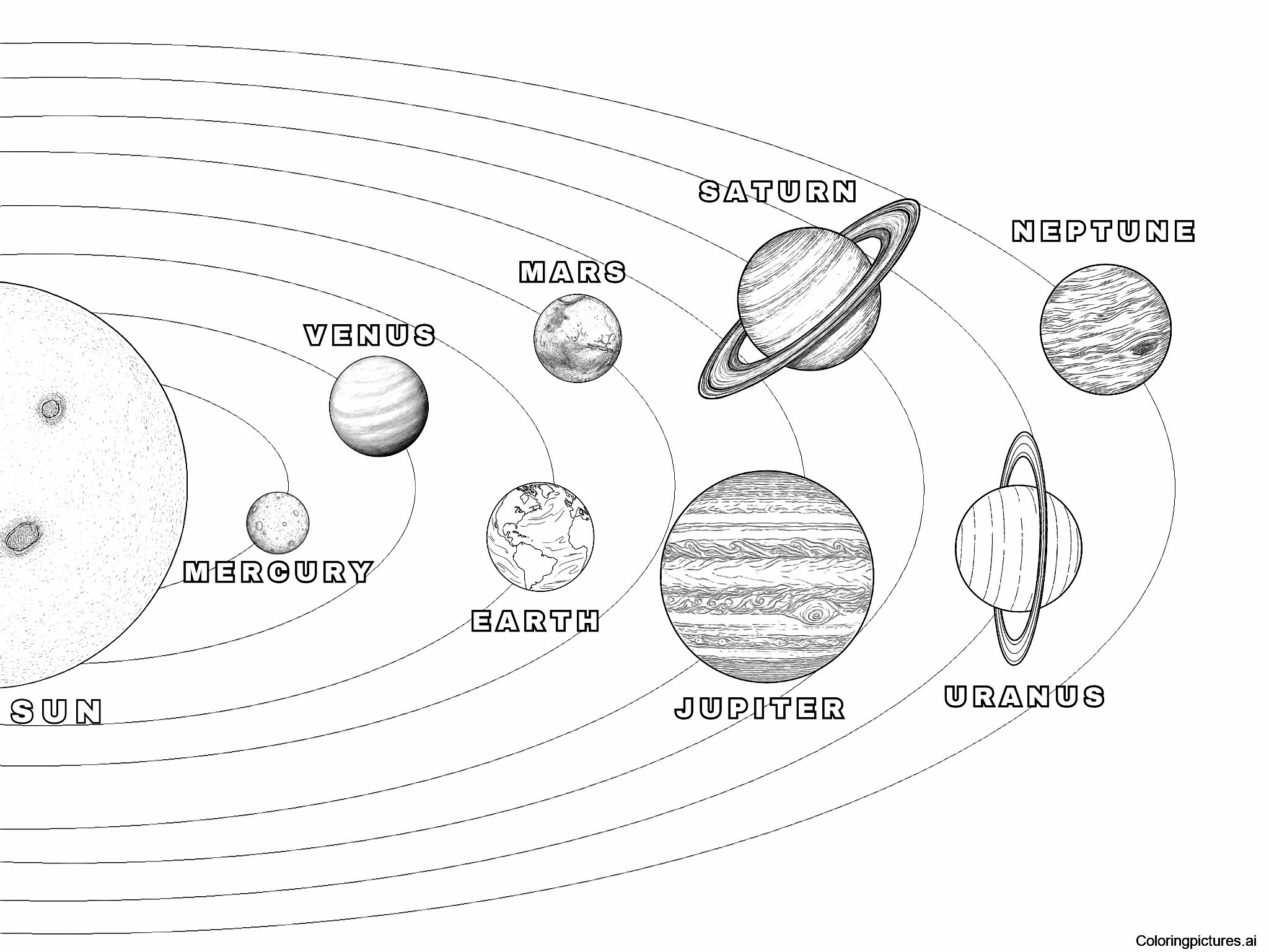 solar system coloring sheets