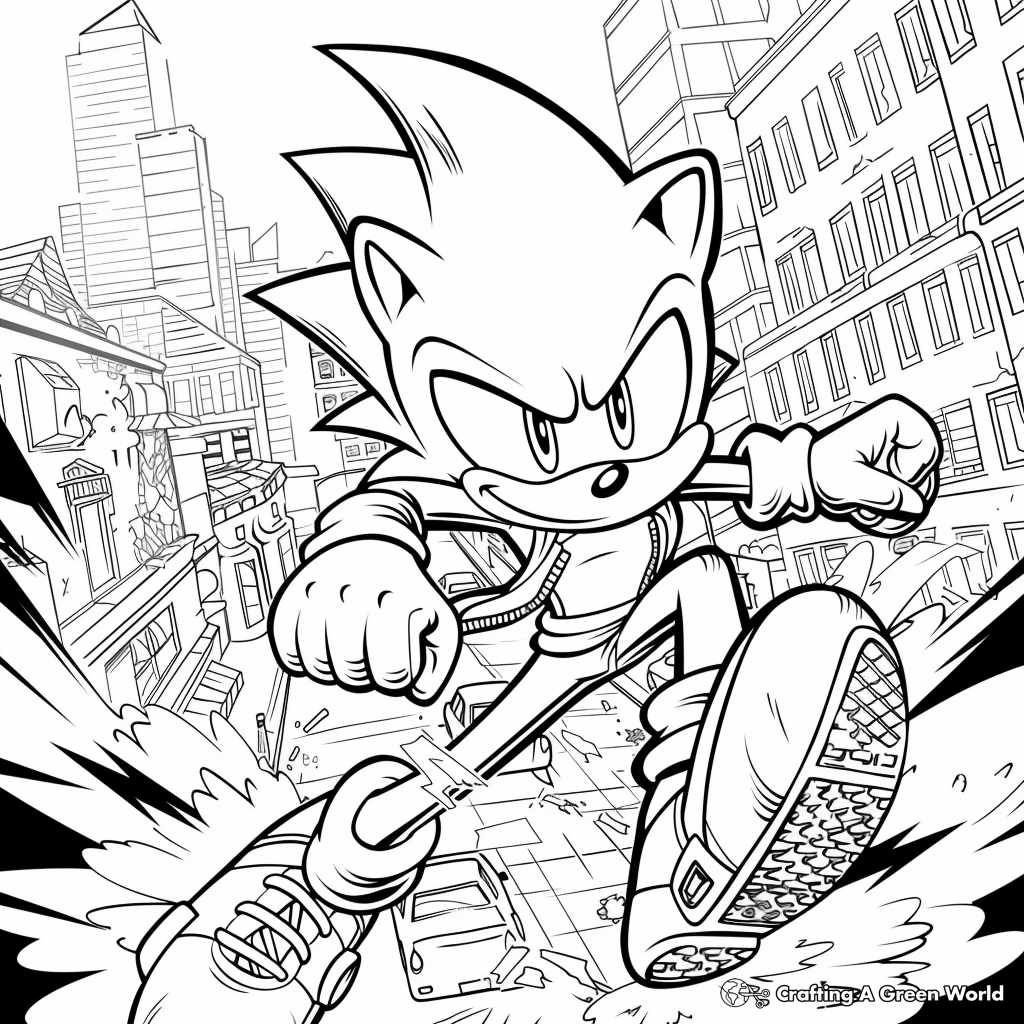 super sonic the hedgehog coloring pages