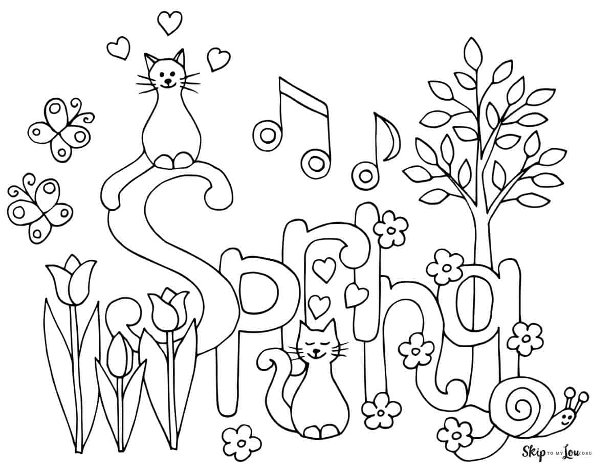 spring printable coloring pages