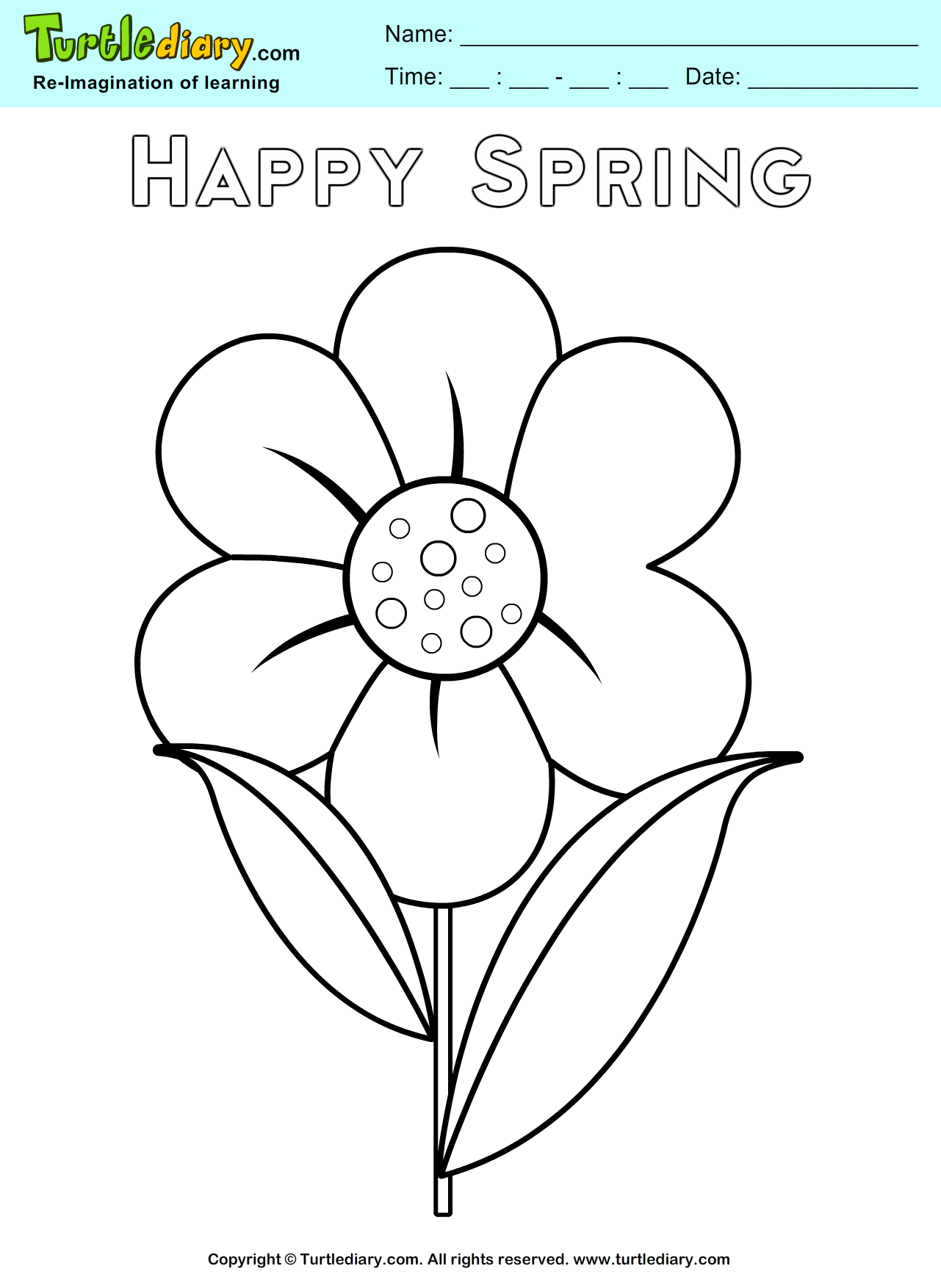 coloring sheets of spring