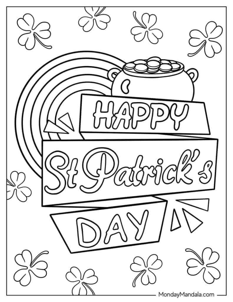 st patricks day coloring sheets