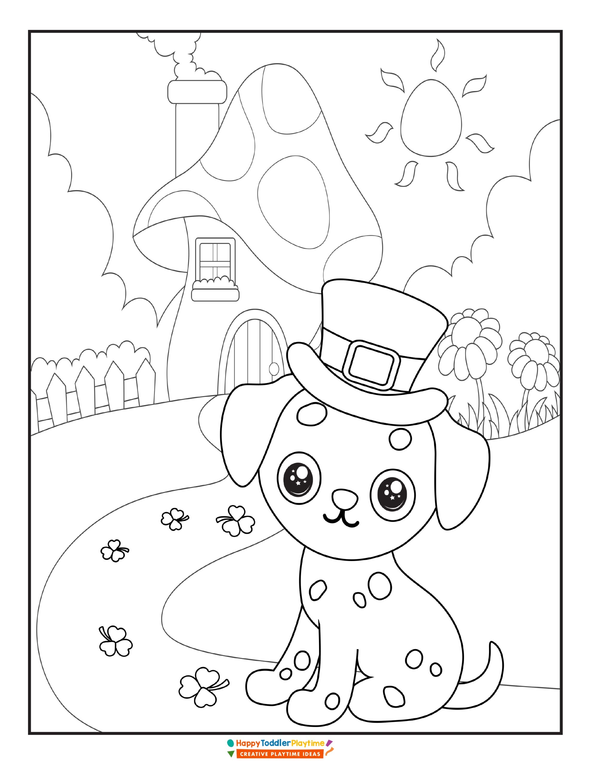 St Patrick s Day Coloring Pages with Free Printable Happy Toddler Playtime