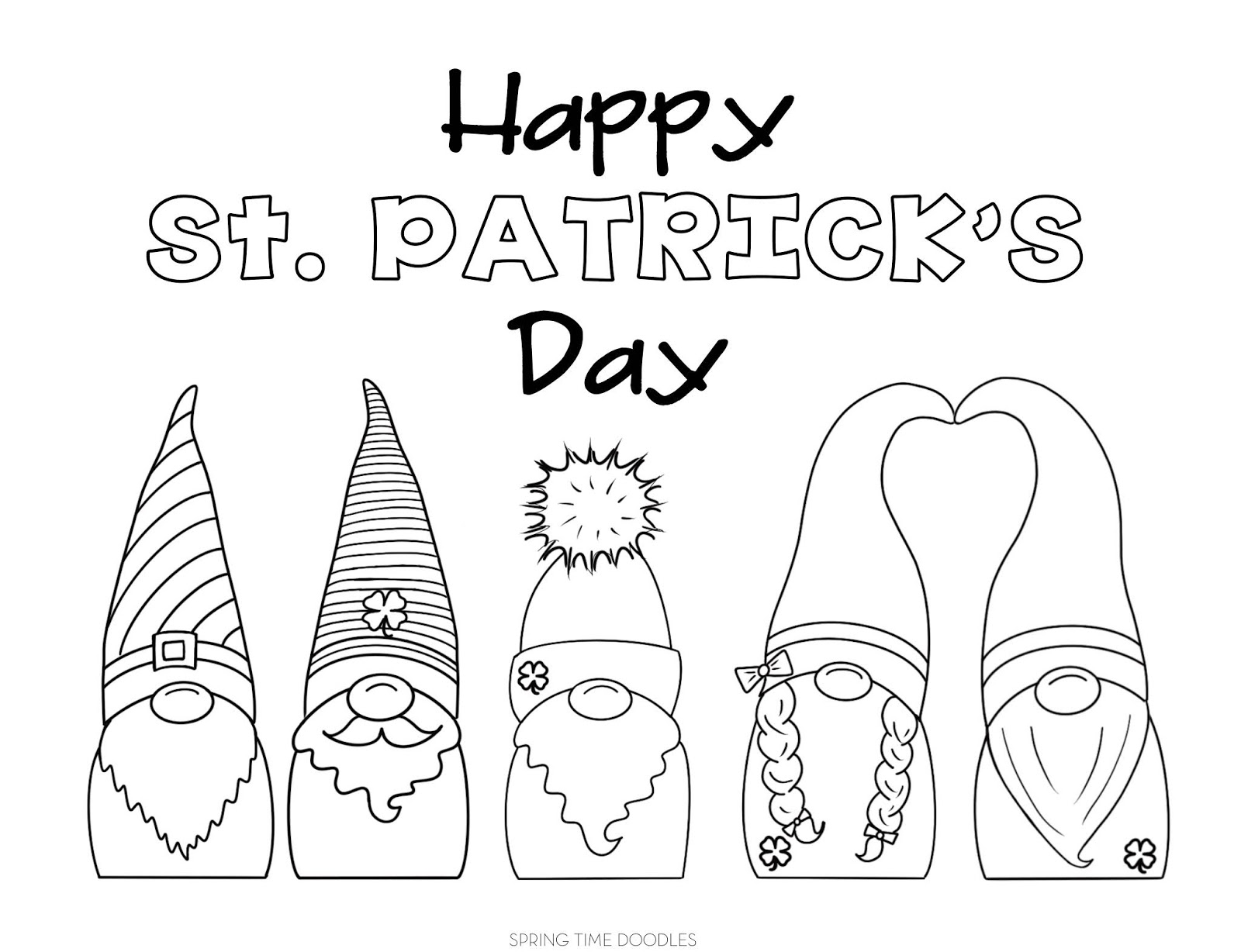 st. paddy's day coloring sheets