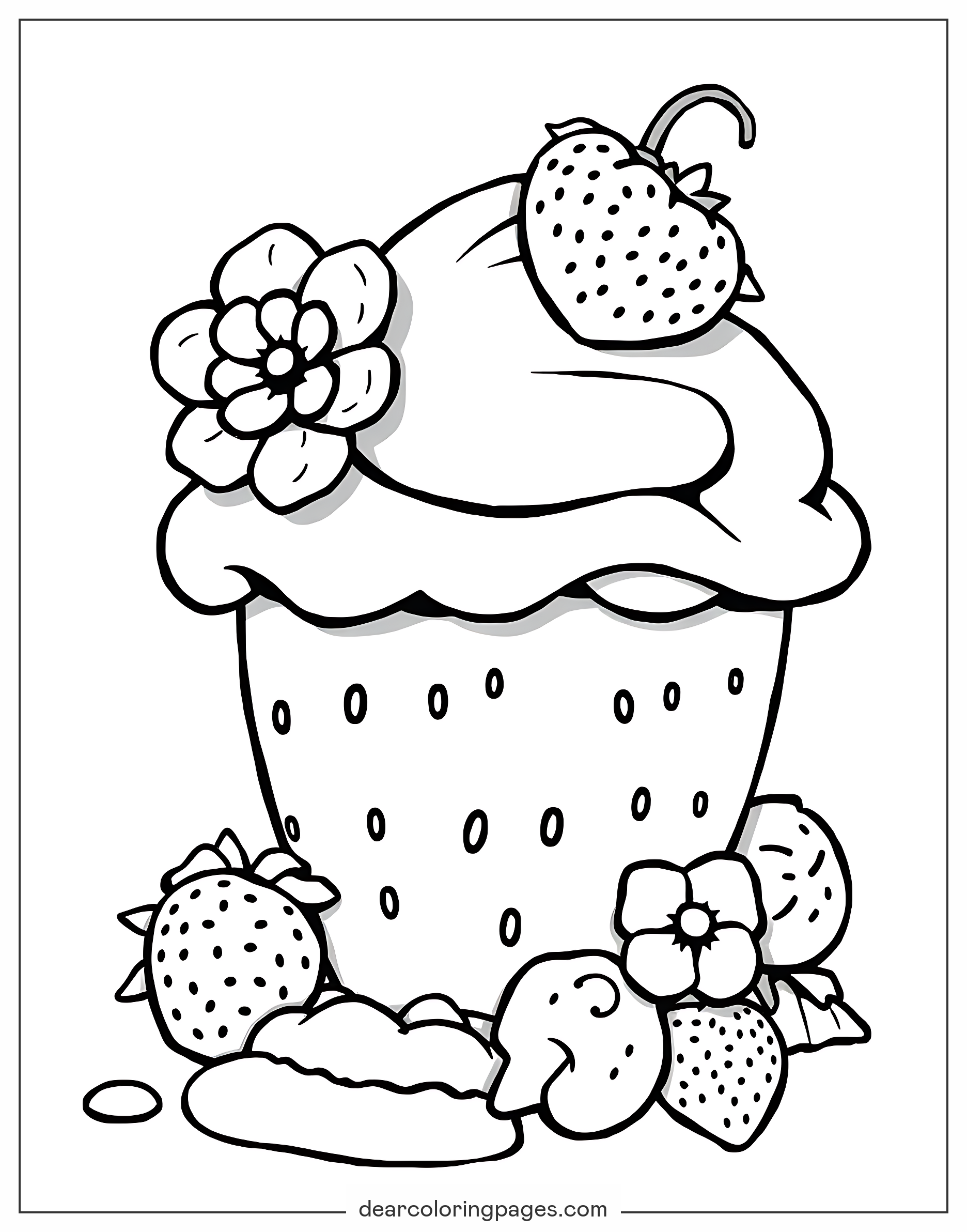 Strawberry Coloring Pages 18 Free Printable Coloring Pages