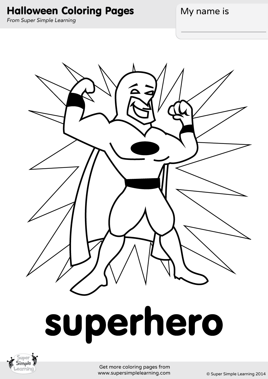 coloring sheets super hero